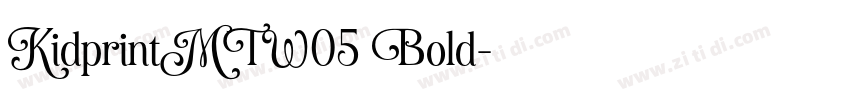 KidprintMTW05 Bold字体转换
